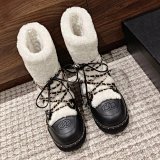 Chanel MAYA Shearling-Trimmed Platform Boots