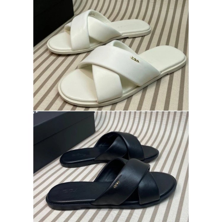 COACH Cross-Strap Slide Sandals - 004713