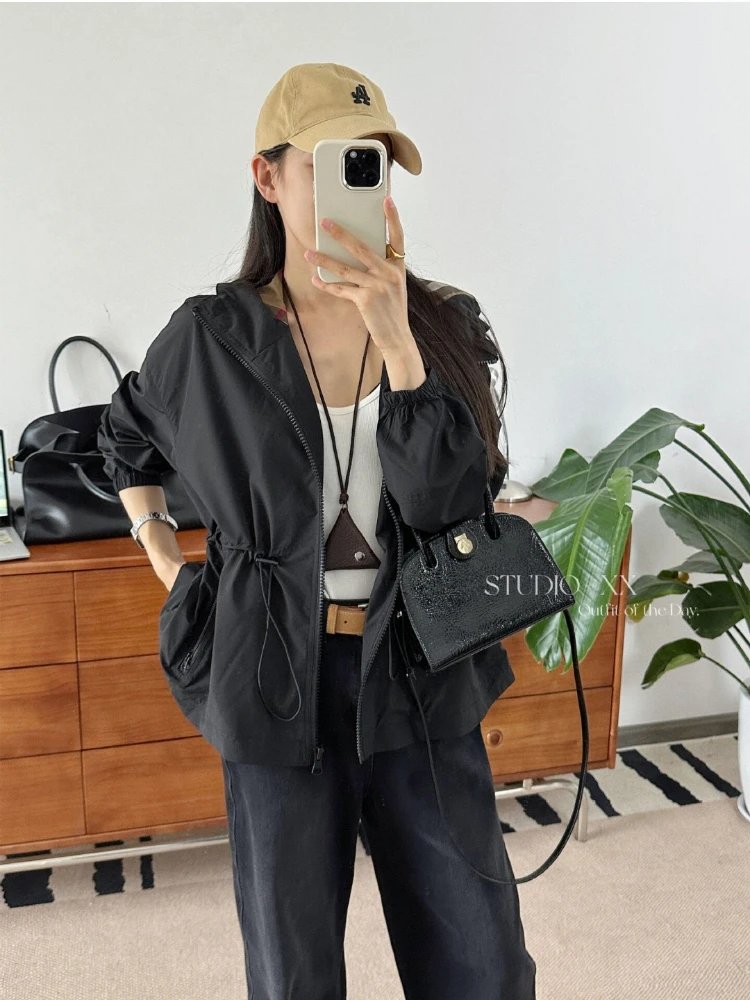 Unbranded Jackets Hooded Drawstring Zip Jacket image 6
