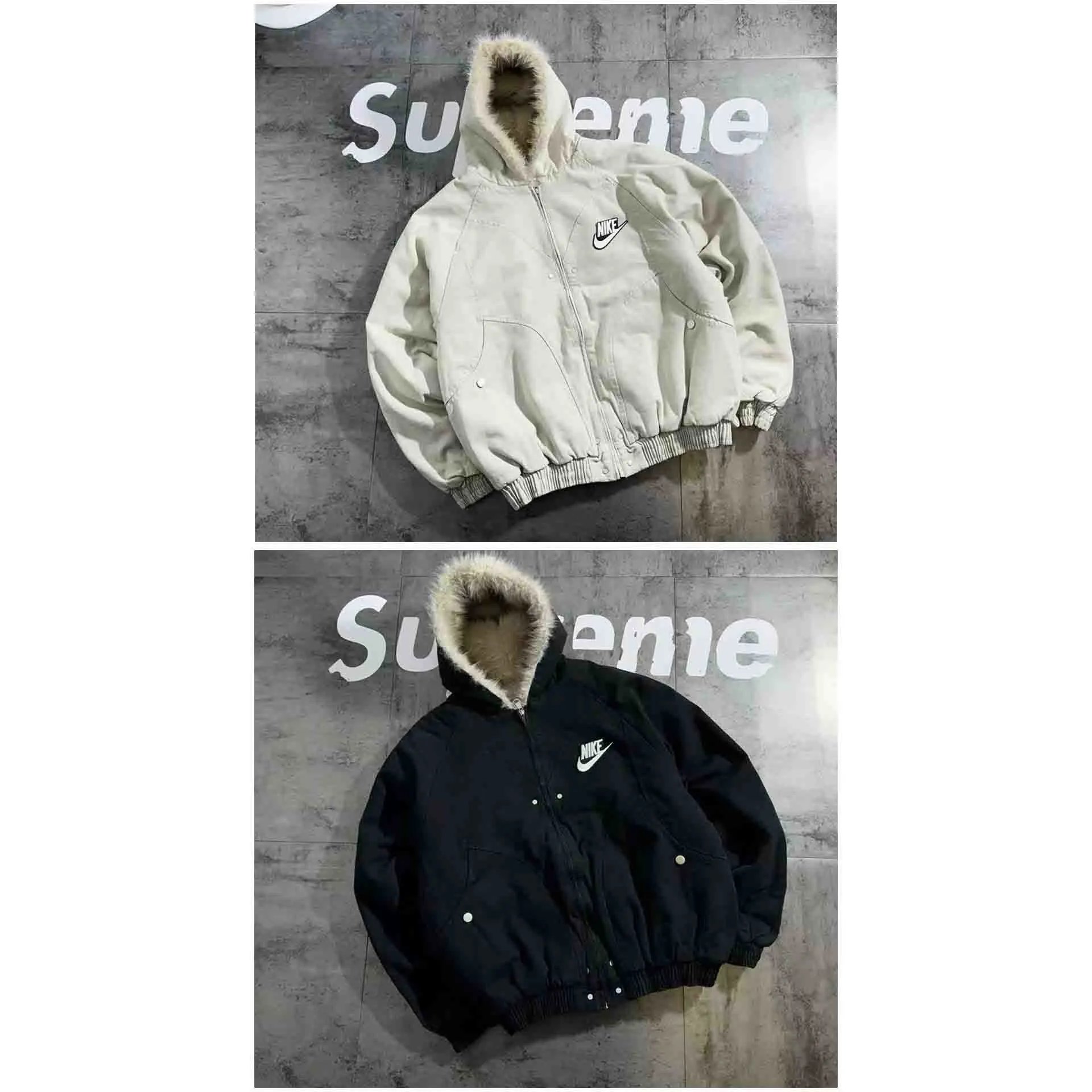 Supreme Nike Reversible Faux Fur Hooded Jacket