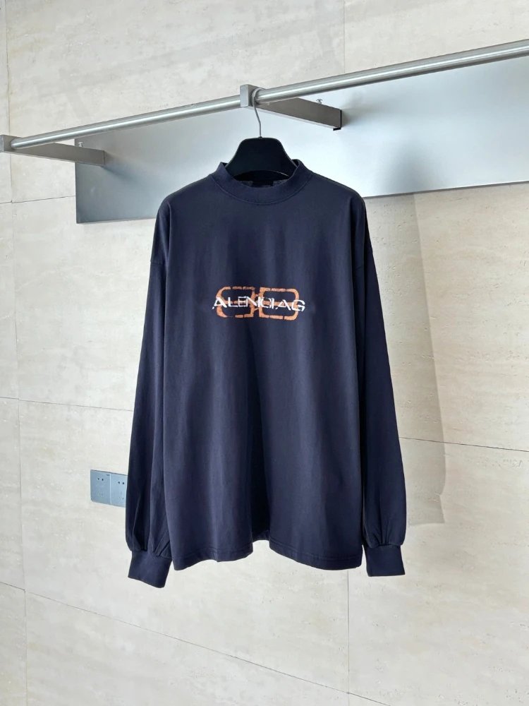 Balenciaga BB Logo Long Sleeve T-Shirt