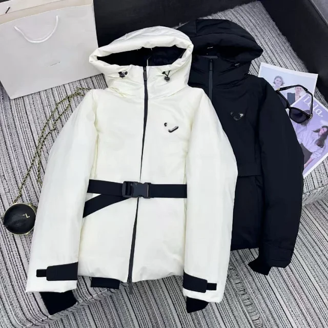 Unbranded Jackets Hooded belted padded ski jacket product detail image 1