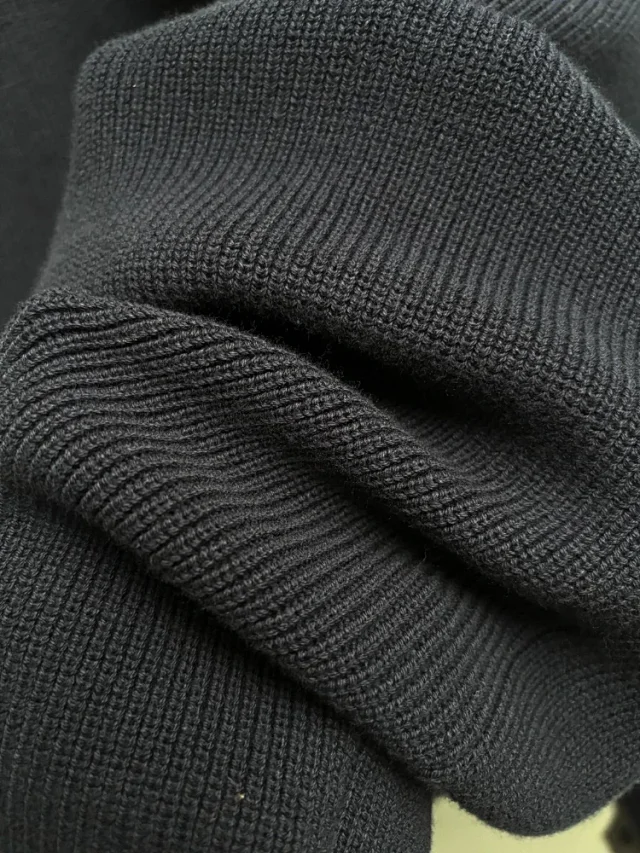 Unbranded Knitwear V-Neck Faux-Layered Hooded Knit Sweater product detail image 6