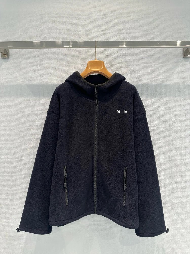 Unbranded Fleece zip-front hoodie, vest and skirt set — Coat