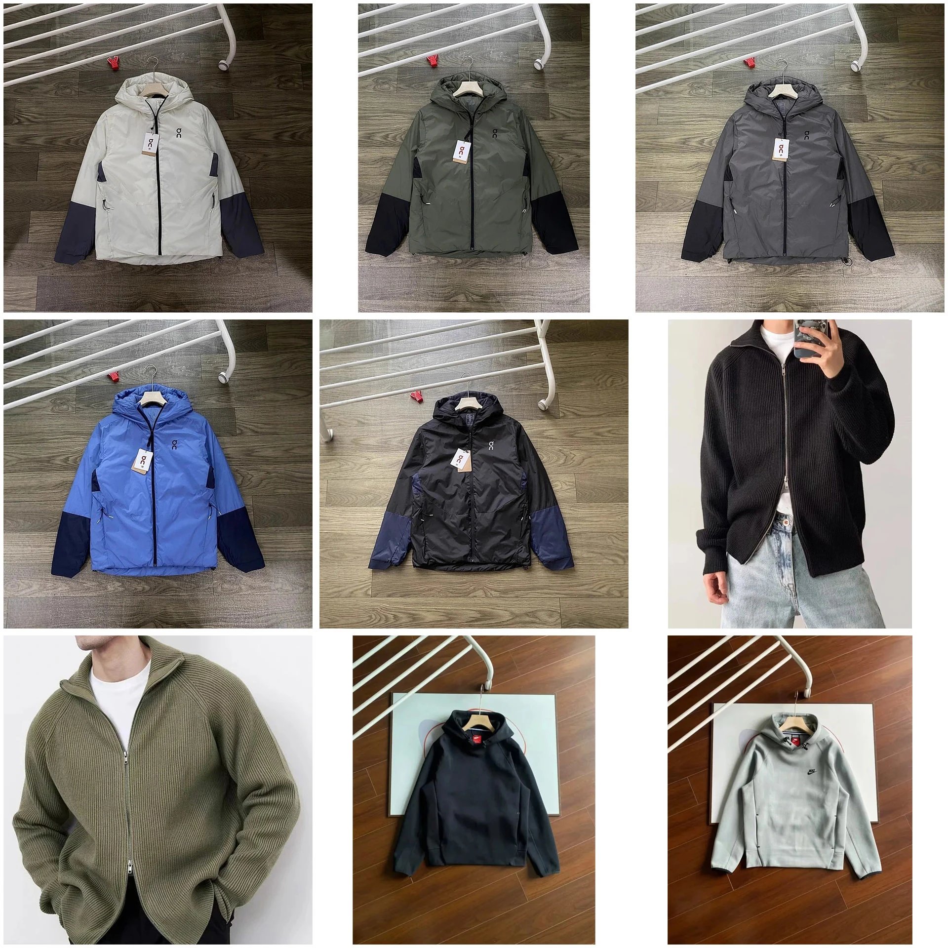 On Jackets Hooded colour-block zip jacket image 1