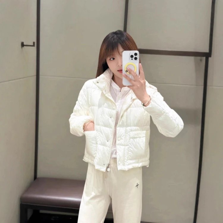 Moncler Down Jackets Quilted high-neck jacket with front patch pockets image 4