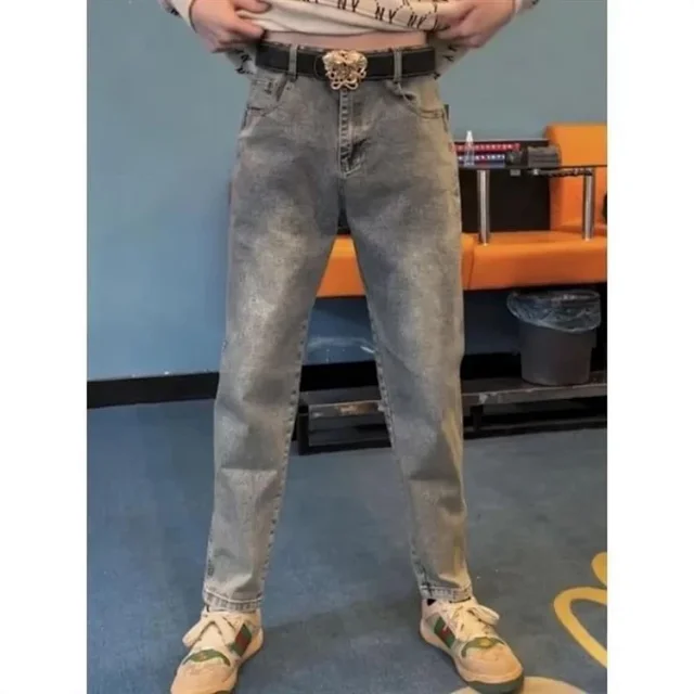 Unbranded Jeans Straight-leg with embroidered face motif product detail image 6