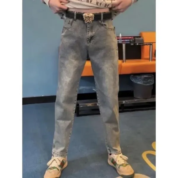 Versace Medusa Embroidered Distressed Denim Jeans - 6