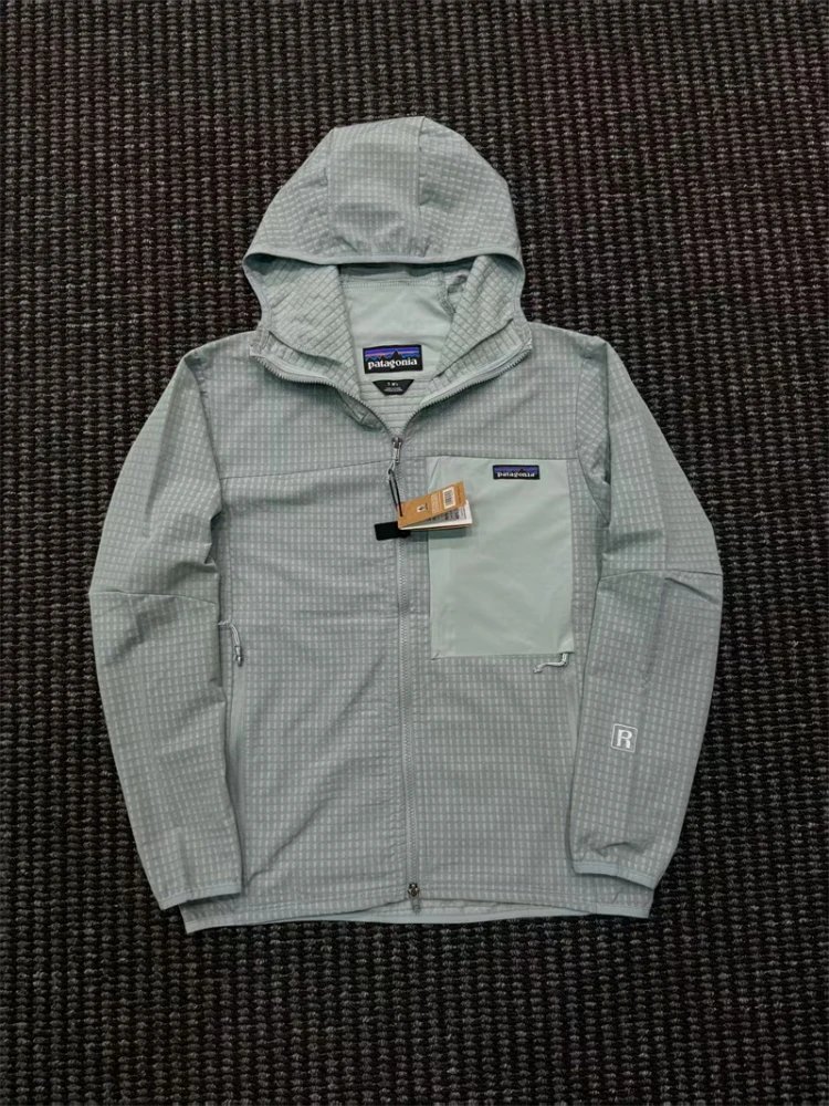 Patagonia Jackets R2 TechFace Hooded Jacket — SKU-02-Glacier Blue