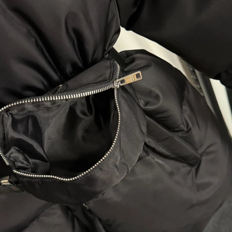 Prada Jackets Hooded quilted puffer jacket with detachable waist bag belt image 6