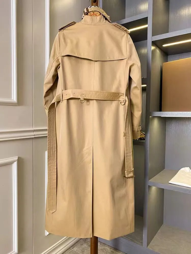 Unbranded Coats Double-Breasted Belted Long Trench Coat image 4