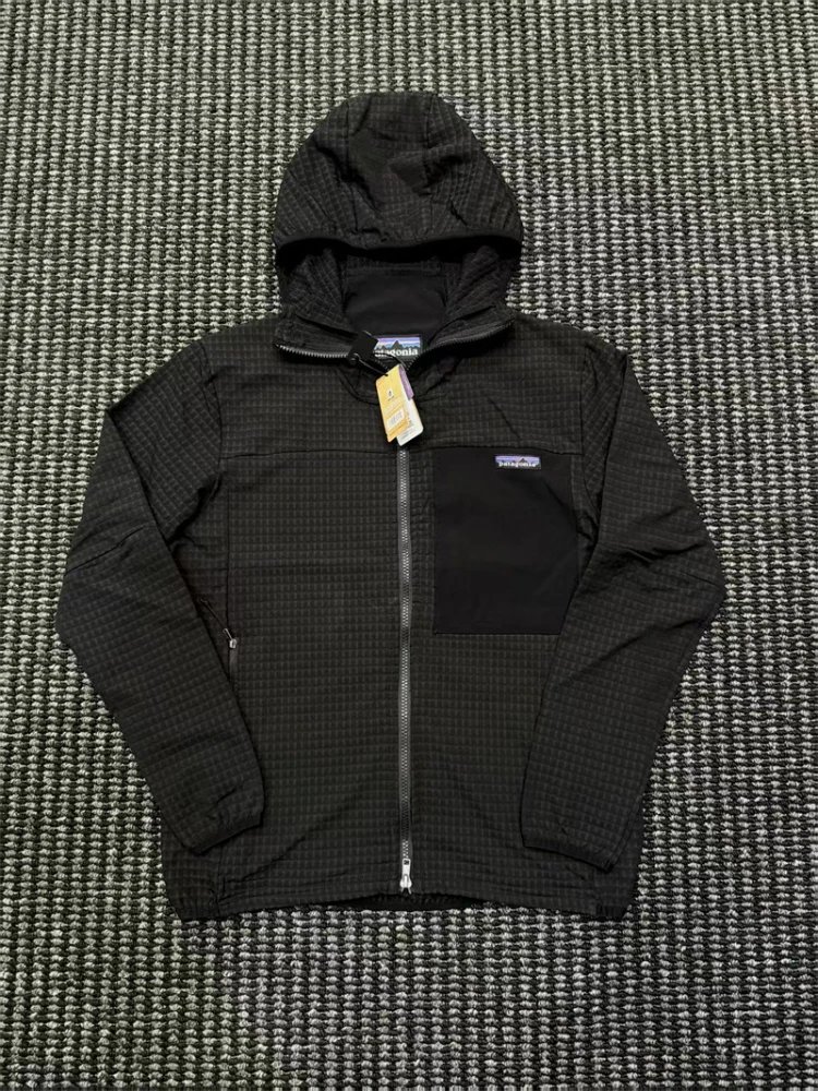 Patagonia Jackets R2 TechFace Hooded Jacket — SKU-08-Black