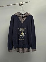 Balenciaga Tomobi Mborghi V-Neck Hooded Sweater