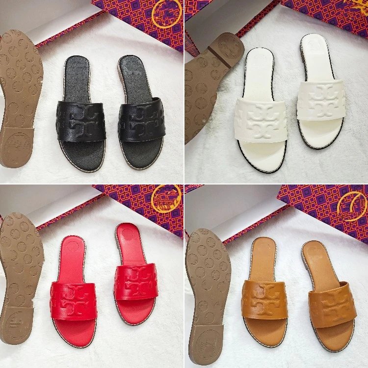 Tory Burch Ines Leather Slides - 007781
