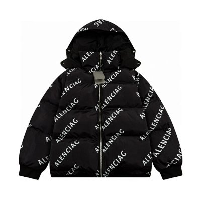 Balenciaga Logo Print Puffer Jacket