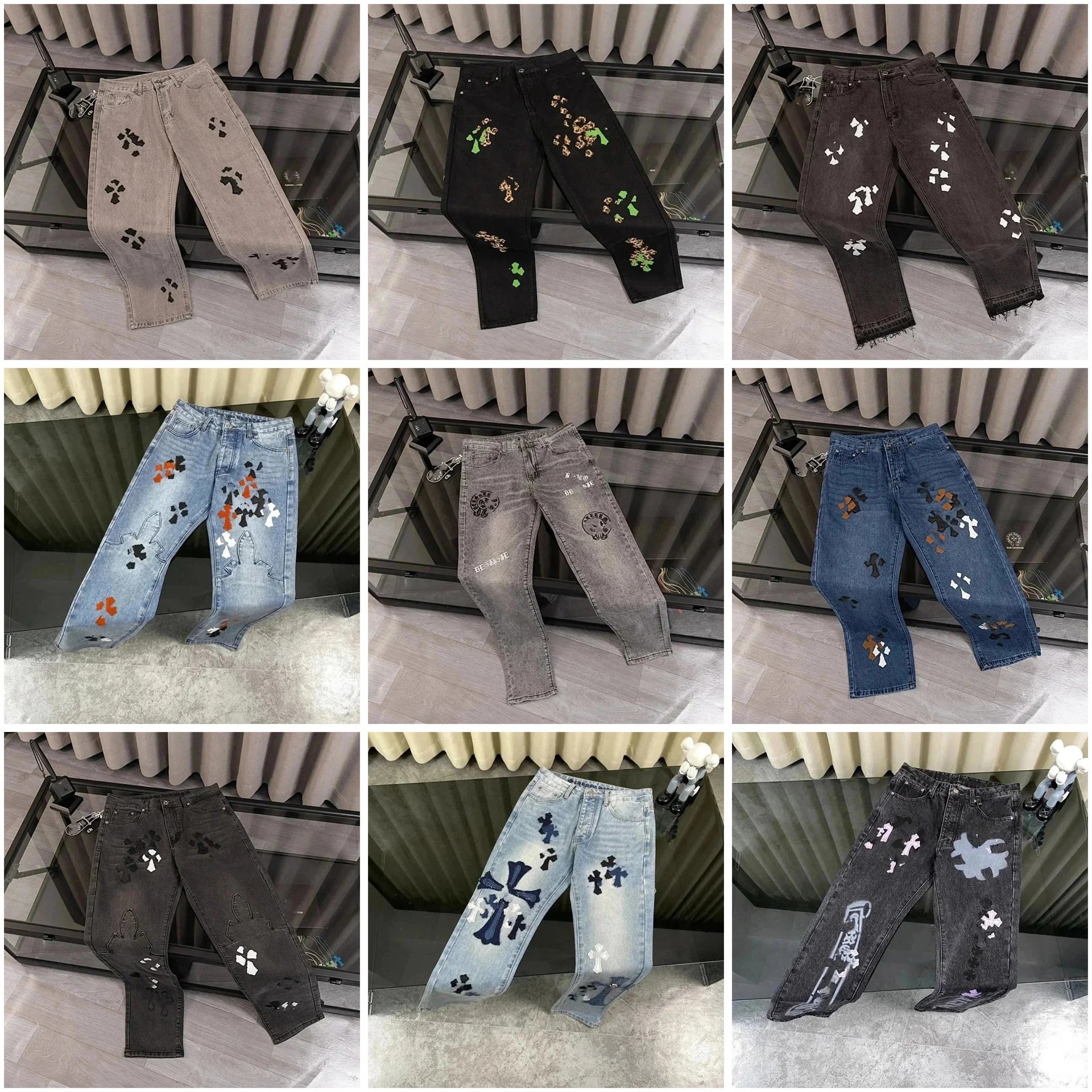 Chrome Hearts Cross Embroidery Pants