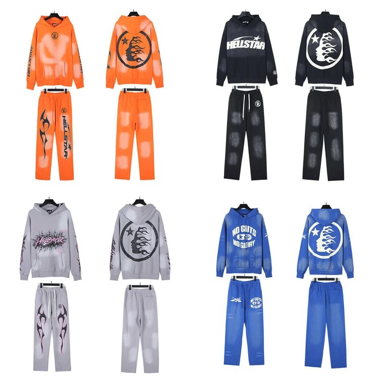 Hellstar Flame Logo Hoodie & Pants Set