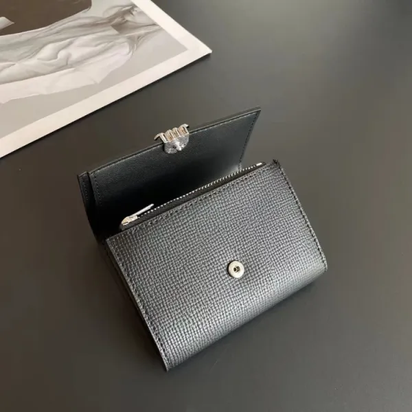 Loewe Puzzle Mini Wallet Cognac Leather Short Wallet - 3