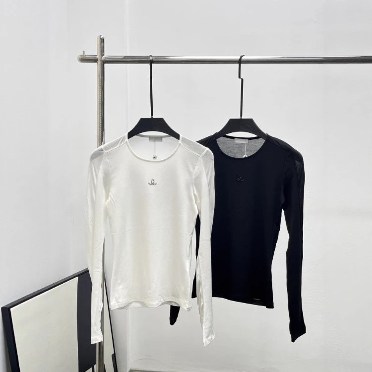 Prada Logo Embroidered Long-Sleeve T-Shirt - 005096
