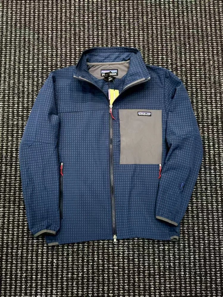 Patagonia Jackets R2 TechFace Full-Zip Jacket — SKU-02-Navy Blue