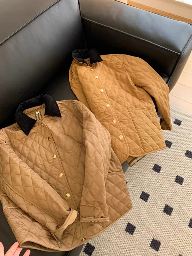 Unbranded Jackets Diamond-Quilted Jacket with Corduroy Collar product detail image 3