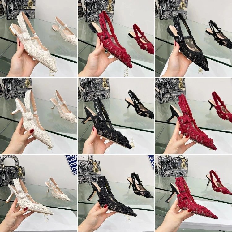 Dior J'adior Lace Slingback Heels - 004281