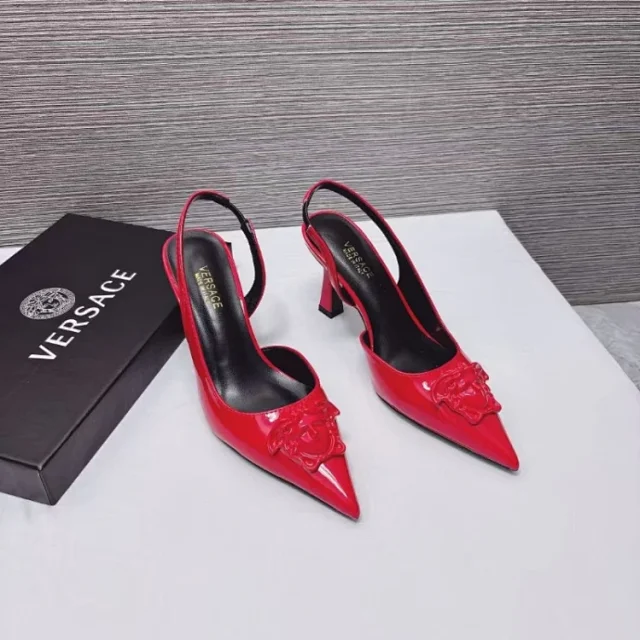 Versace High Heels Pointed-Toe Medusa Slingback Pumps product detail image 3