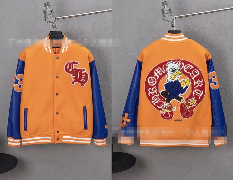 SKU-02-A1 Orange (Embroidered Front and Back Patterns)