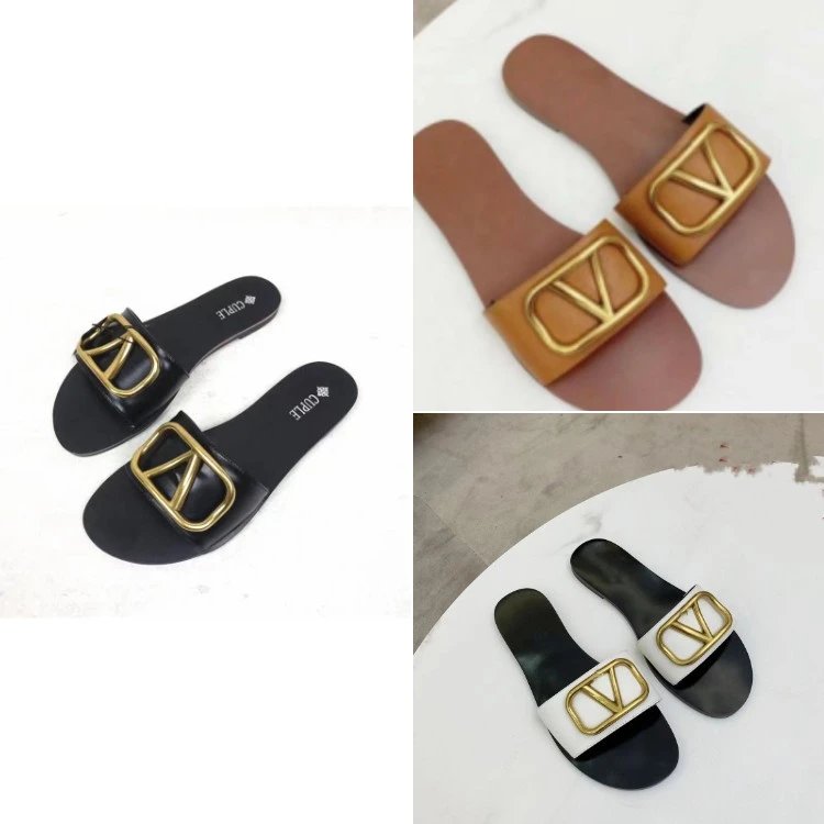 Valentino VLTN Logo Slip-On Sandals
