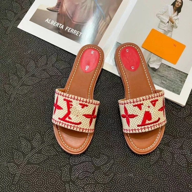 Louis Vuitton Slippers Embroidered Monogram Slide image 5