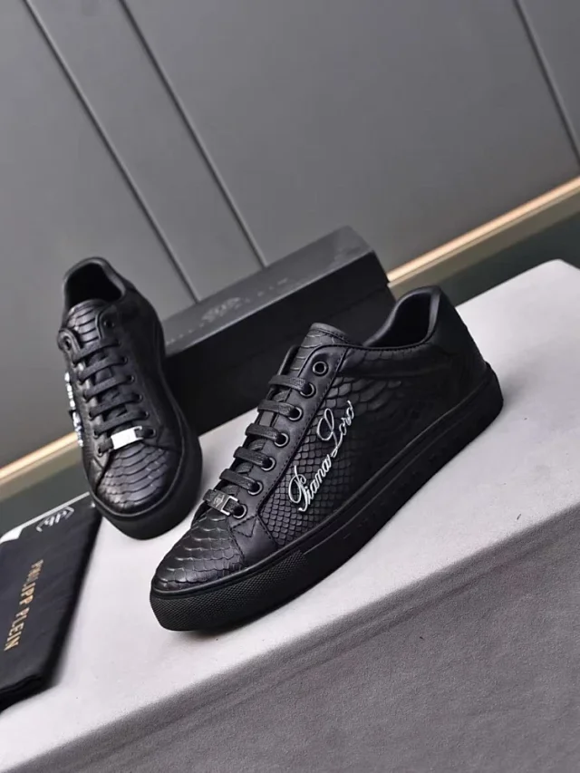 Philipp Plein Sneakers Low-Top Snakeskin-Embossed Lace-Up product detail image 5