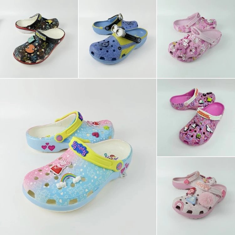 Crocs Classic Clog Sanrio Hello Kitty Pink Multicolor Clogs Sandals - 2