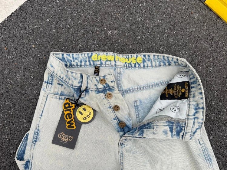 drew house Jeans Distressed wide-leg with raw hems image 4
