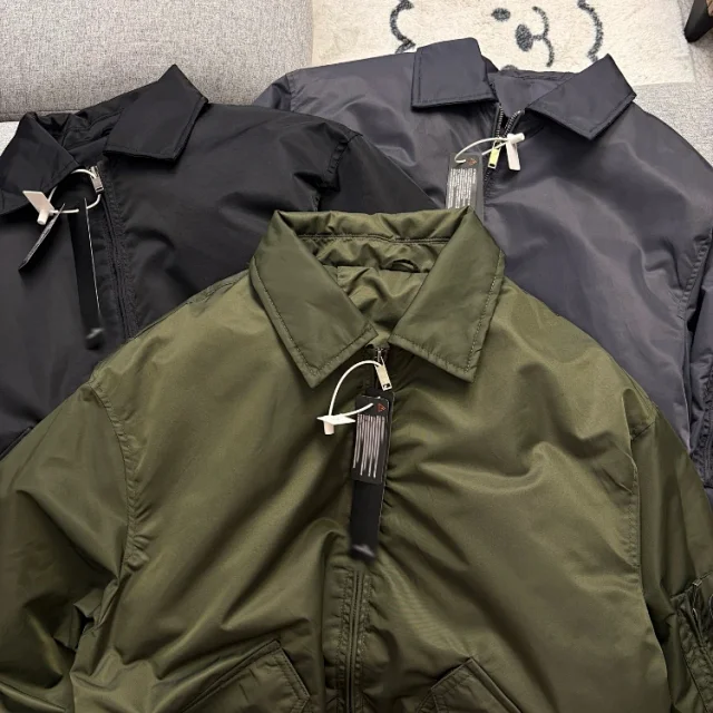 Unbranded Jackets 5190 collared bomber jacket with flap pockets product detail image 4