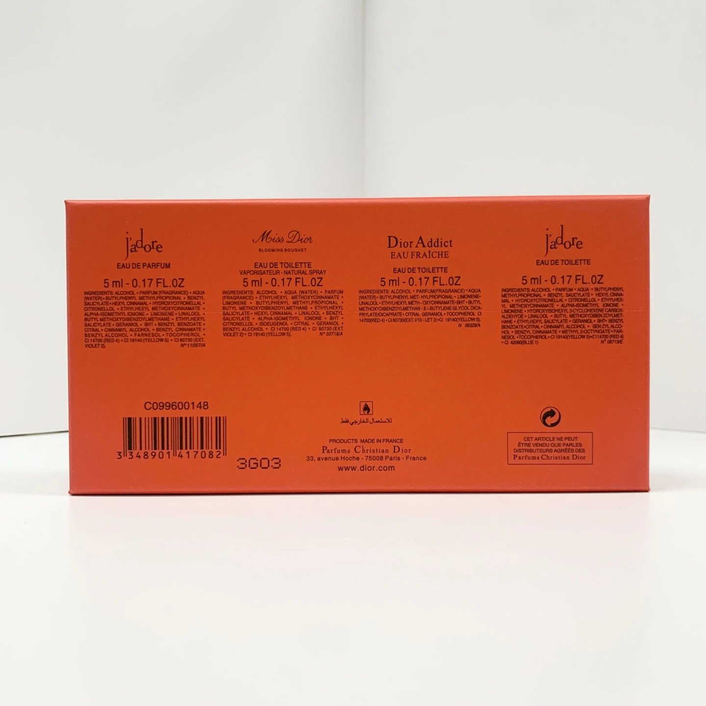 Dior J'adore and Miss Dior Mini Perfume Set Red Box - 4