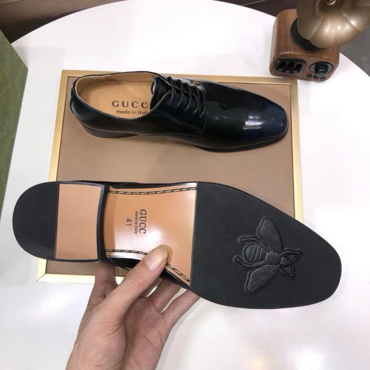 Gucci Leather Shoes Lace-Up Dress image 7
