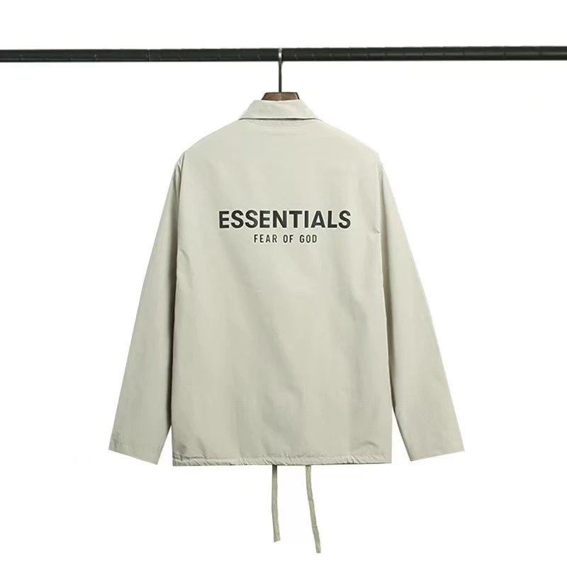Fear of God Jackets ESSENTIALS 1977 Logo Coach Jacket — 218 Apricot Color