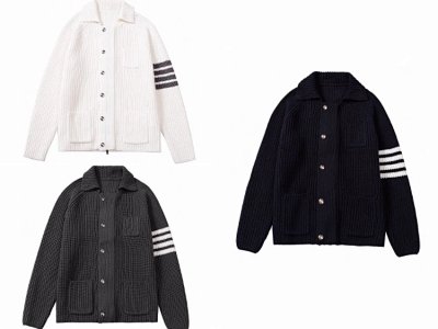 Thom Browne Ribbed Knit Cardigan Jacket [3 styles]