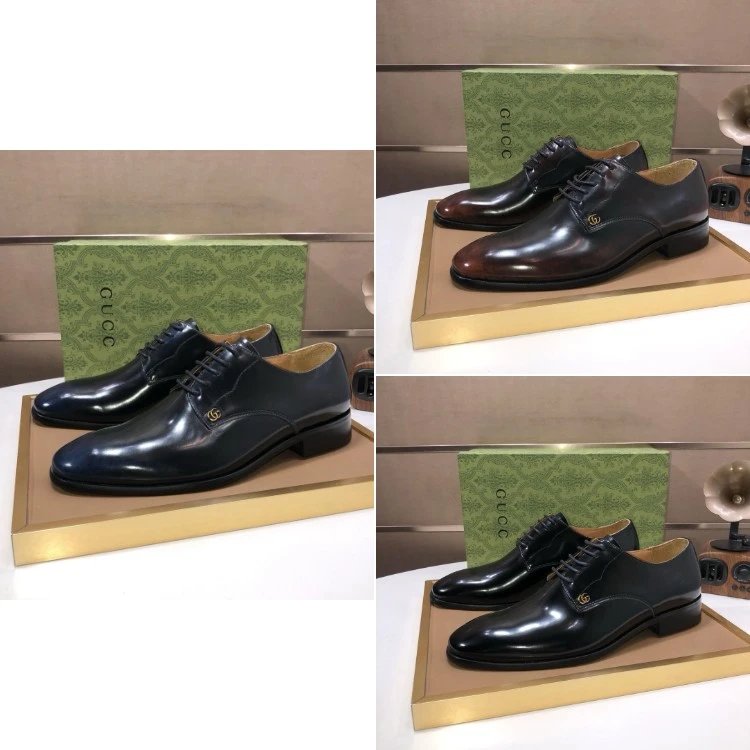 Gucci Leather Shoes Lace-Up Dress image 1
