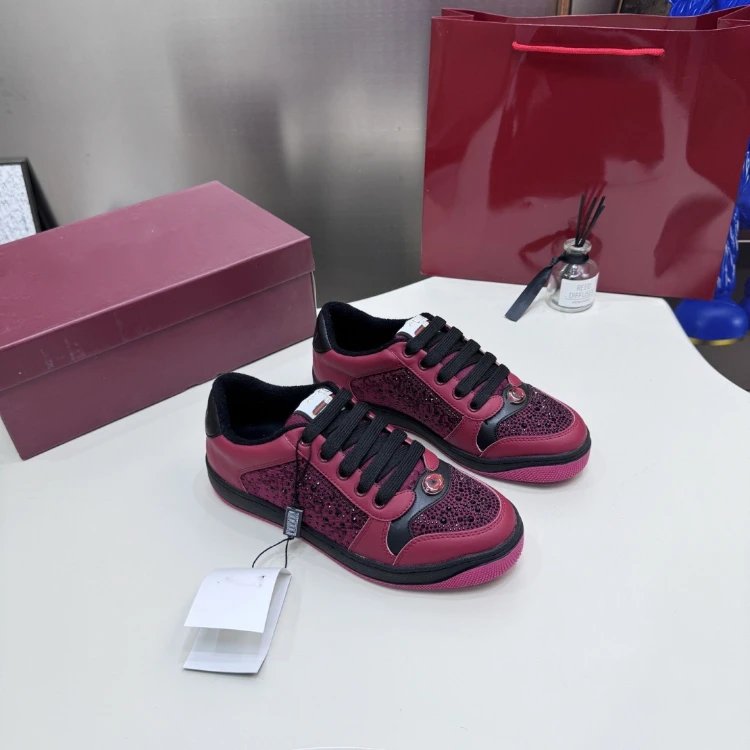 Unbranded Sneakers Rhinestone Low-Top Lace-Up image 4