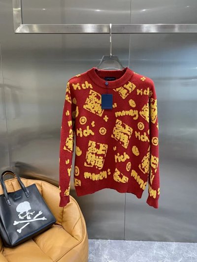 Louis Vuitton Money Print Knit Sweater
