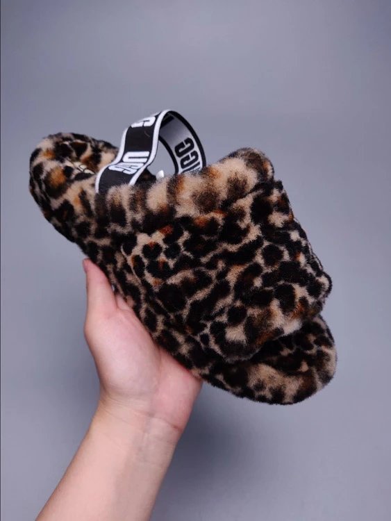 UGG Slippers Fluff Yeah Slide — 5119 leopard print