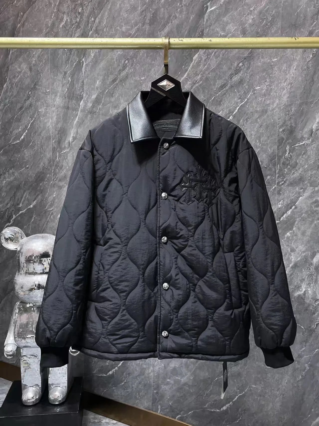 Chrome Hearts Quilted Cross Embroidery Jacket