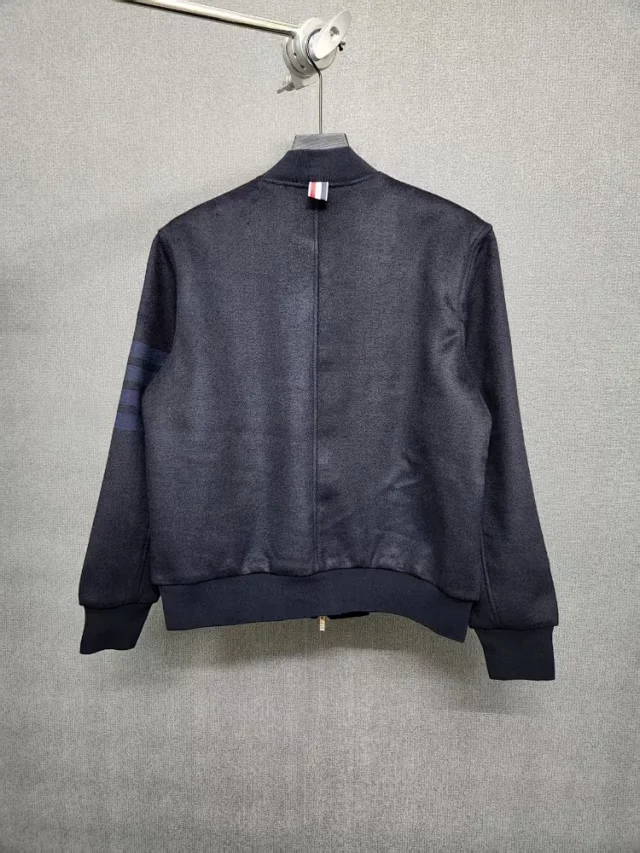 Thom Browne Jackets Four-bar zip bomber jacket product detail image 3