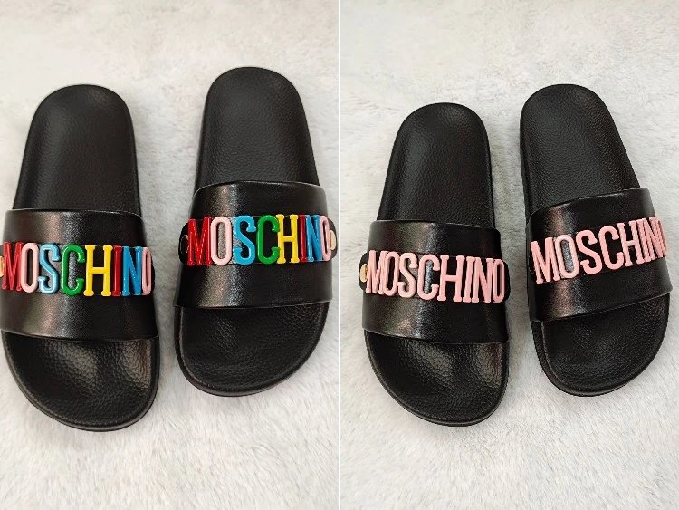 Moschino Logo Lettering Slide Sandals - 007904