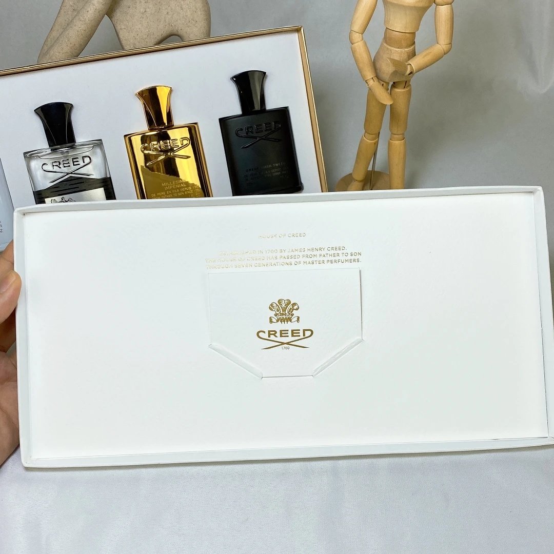 Creed Mini Perfume Set Silver Mountain Water, Aventus, Millesime Imperial, Green Irish Tweed - 2