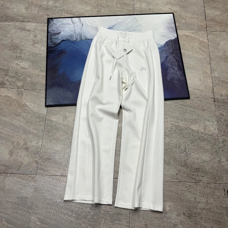 Alo Trousers Wide-Leg Drawstring Pants — white