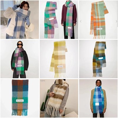 Acne Studios Checkered Wool Scarf [39 styles]