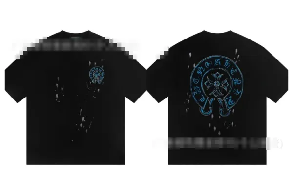 Chrome Hearts x Distressed Graphic Black T-Shirt - 1