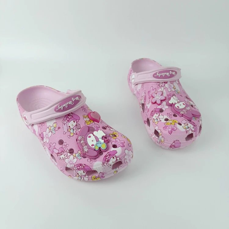 Crocs Classic Clog Sanrio Hello Kitty Pink Multicolor Clogs Sandals - 5